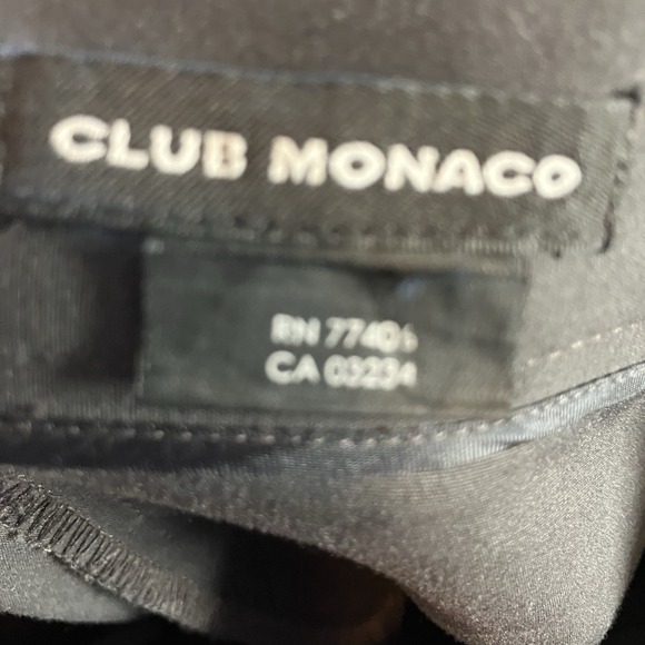 Club‎ Monaco Pants Womens Size 6 Gray Straight Leg Low Rise Cotton Blend - Picture 8 of 12